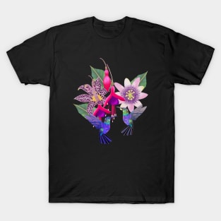 Hummingbird floral paradise T-Shirt